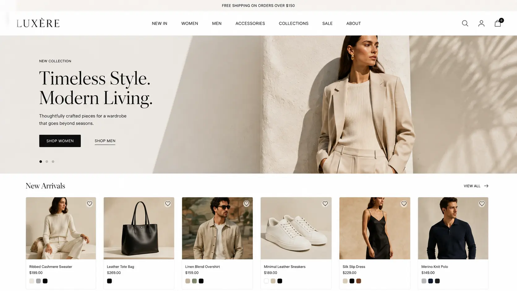 Fashion website template
