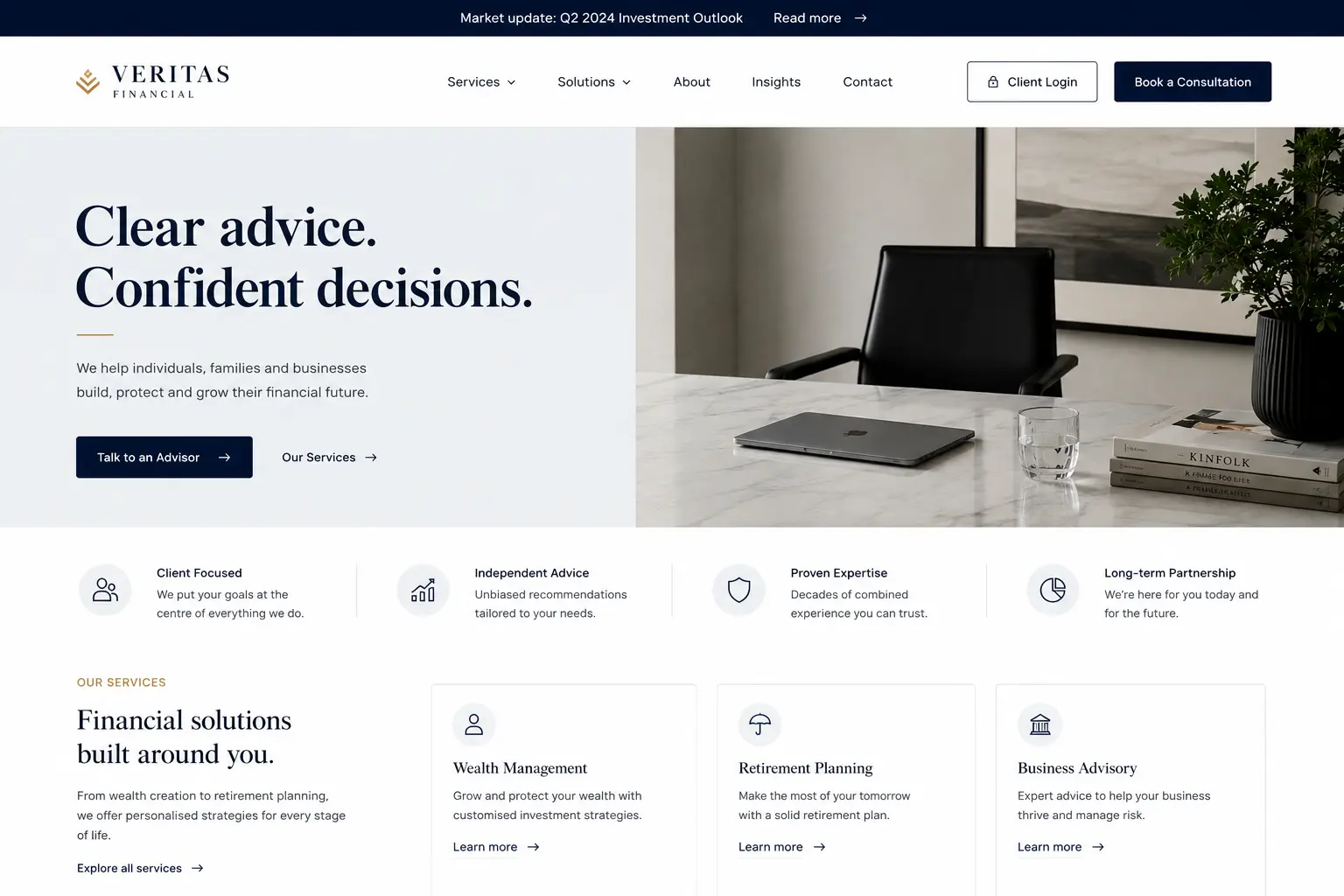 Finance website template